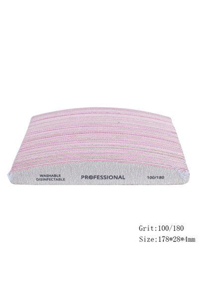 Choice 100 180 50 قطعة مبرد أظافر احترافي 80/100/180/240 رمادي كتلة تلميع أظا...