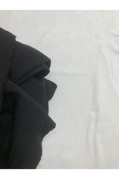 Yiğit Kumaş Black Baby Ribana Combed Cotton Fabric, Piece 105X200 cm