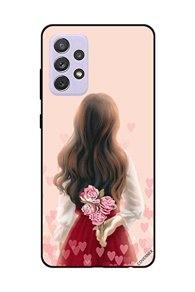 Covernex غطاء حماية لهاتف سامسونج جالاكسي A72 فتاة تخفي الزهور