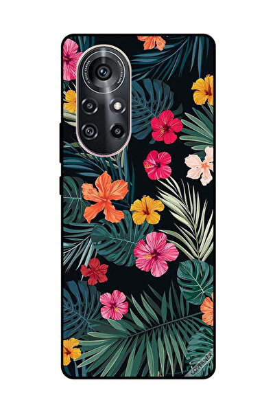 Covernex غطاء حماية لهاتف هواوي نوفا 8 برو 5G، زهور متعددة الألوان وريش أخضر ...