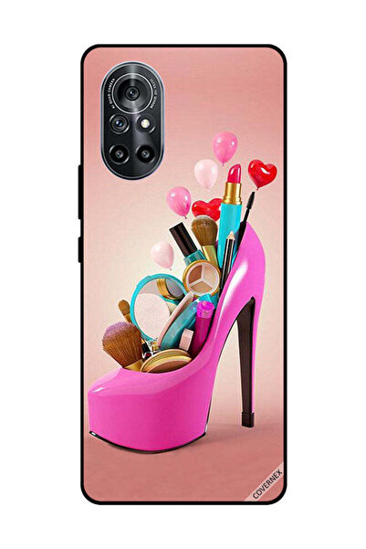 Covernex Protective Case Cover For Huawei Nova 8 5G Pink Shoe With Makeup Items