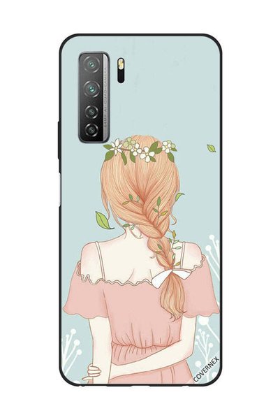 Covernex غطاء حماية لهاتف هواوي نوفا 7SE/P40 لايت 5G، فتاة واقفة بمظهر لطيف