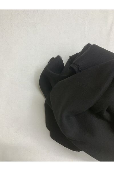 Yiğit Kumaş Black Baby Ribana Combed Cotton Fabric, Piece 90X180 cm