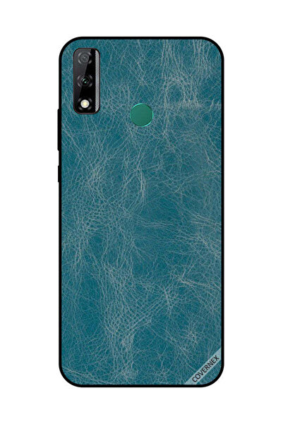 Covernex غطاء حماية لهاتف هواوي Y8S بنمط جلدي أزرق
