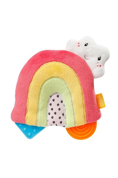 Fehn Fehn Dexterity and Teething Toy, Rainbow, Multicolor, 12x12 cm