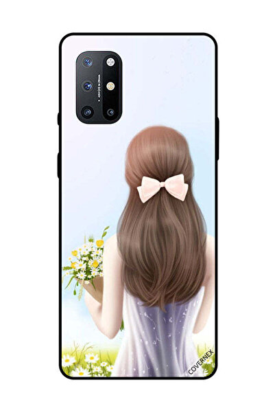 Covernex غطاء حماية لهاتف OnePlus 8T فتاة جميلة تحمل الزهور