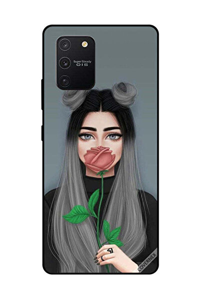 Covernex غطاء حماية لهاتف سامسونج جالاكسي S10 لايت بطبعة فتاة لطيفة تخفي فمها...