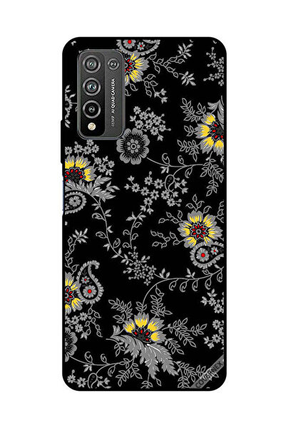 Covernex Protective Case Cover For Honor 10X Lite Grey Floral Black Bg