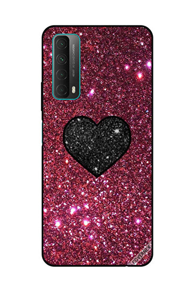 Covernex غطاء حماية لهاتف هواوي Y7A/P Smart 2021 قلب أسود مع لمعان أحمر