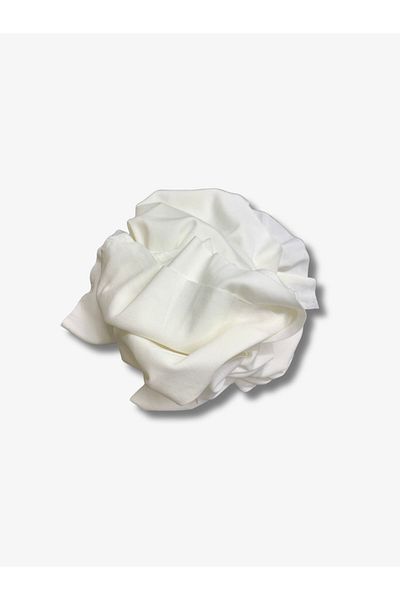 Yiğit Kumaş Ecru Baby Ribana Combed Cotton Fabric, Piece 80X160 cm