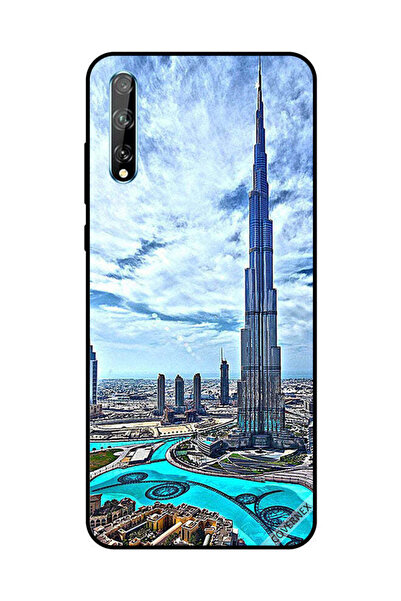 Covernex غطاء حماية لهاتف هواوي Y8P/P Smart S - برج خليفة - غيوم مؤثرة