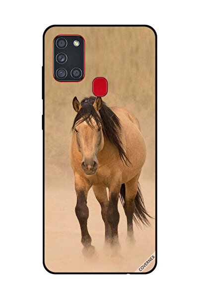 Covernex غطاء حماية لهاتف سامسونج جالاكسي A21S سباق الخيل البني