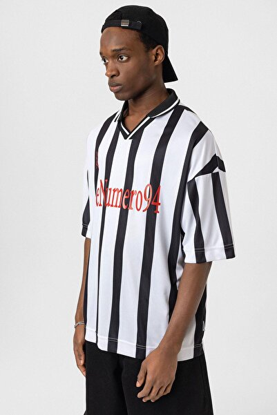 VAMOSCLO oversized με τύπωμα Μπλουζάκι Φανέλα Λευκό