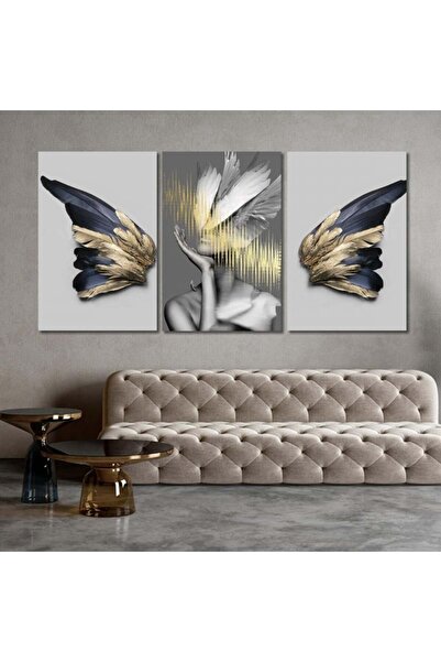 SND ثلاث لوحات خشبية ام دي اف مقاس 120x60 سم