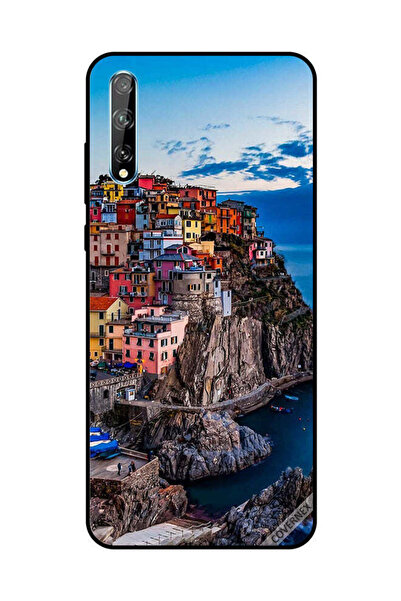 Covernex غطاء حماية لهاتف هواوي Y8P/P Smart S - منازل ملونة على البحر