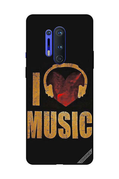 Covernex غطاء حماية لهاتف OnePlus 8 Pro Vintage I Love Music
