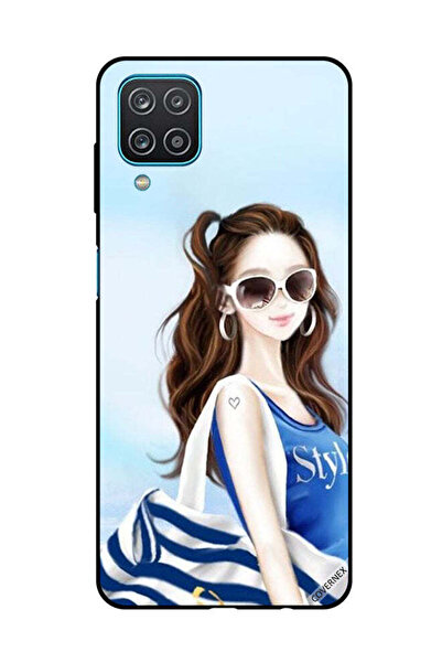 Covernex غطاء حماية لهاتف سامسونج جالاكسي A12/M12 - أزرق، بتصميم قميص