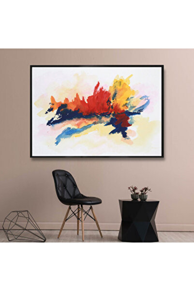 4gdran لوحة قماشية بتصميم مودرن مع برواز خشبي مخفي