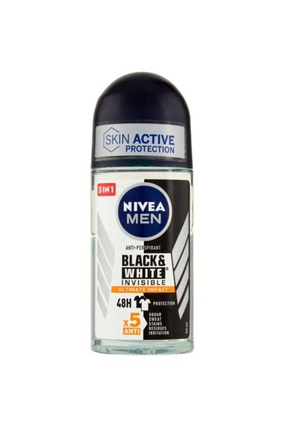 Beiersdorf Deodorant Roll-On, Nivea Men, Black&White Invisible, 50 ml