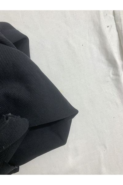 Yiğit Kumaş Black Camisole (Ribbed Corduroy) Fabric, Piece 100X130 cm