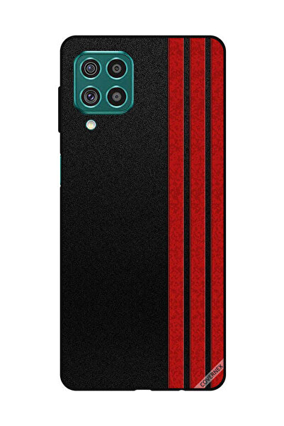 Covernex غطاء حماية لهاتف سامسونج جالاكسي M62/F62 بثلاثة خطوط عمودية حمراء