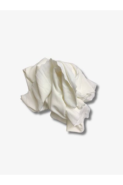 Yiğit Kumaş Ecru Baby Ribana Combed Cotton Fabric, Piece 100X190 cm