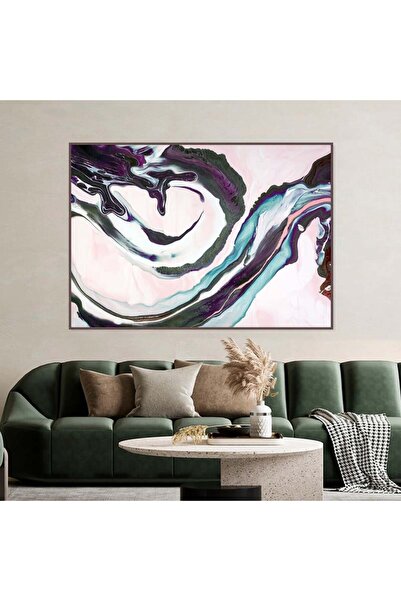 Marktna لوحة قماشية بتصميم تجريدي مع برواز شامبين مجوف