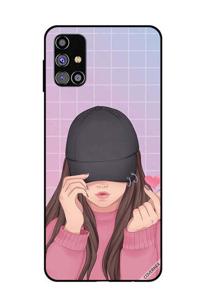 Covernex غطاء حماية لهاتف سامسونج جالاكسي M31s - قبعة سناب لوف السوداء