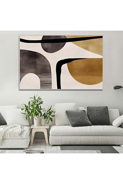 4gdran لوحة قماشية بتصميم الفن البوهيمي مع برواز فضي مجوف