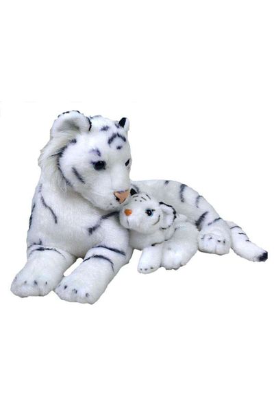 Wild Republic Jucărie de pluș Mama și Puiul, Tigru Alb, 40 cm
