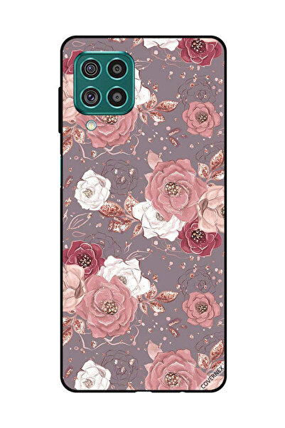 Covernex غطاء حماية لهاتف سامسونج جالاكسي M62/F62 بنقشة زهور بلون الشوكولاتة