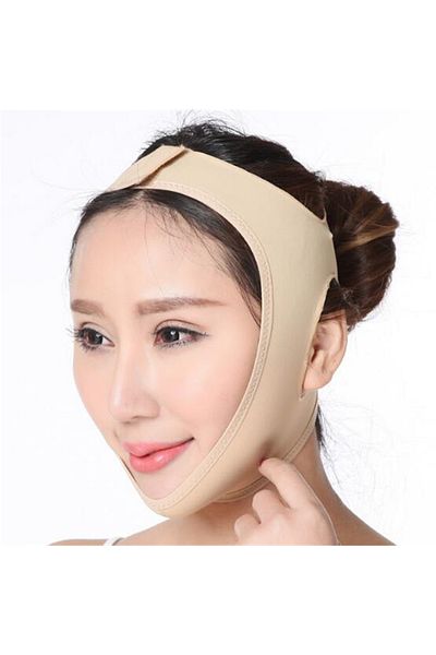 Choice Skin color L Elastic Face Slimming Bandage V Line Face Shaper Women Chin Cheek Lift Up Belt Facial