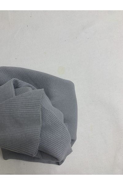 Yiğit Kumaş Gray Camisole (Ribbed Corduroy) Fabric, Piece 40X105 cm