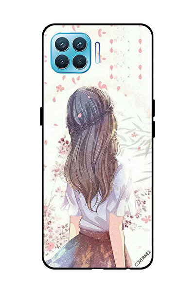 Covernex غطاء حماية لهاتف OPPO F17 Pro، فتاة لطيفة في تفكير عميق
