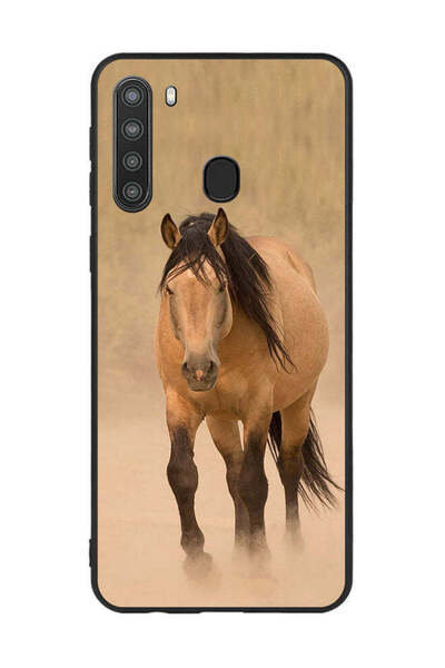 Covernex غطاء حماية لهاتف سامسونج جالاكسي A21 - سباق الخيل البني