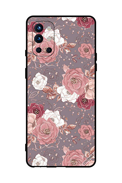 Covernex غطاء حماية لهاتف OnePlus 9R بنمط زهور بلون الشوكولاتة