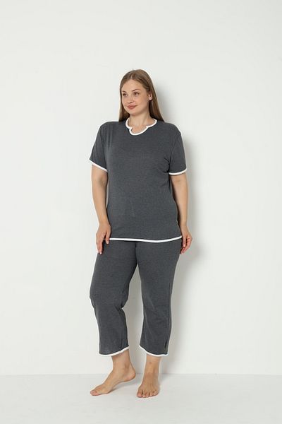FAMES PİJAMA SUMMER PLUS SIZE PAJAMA SET