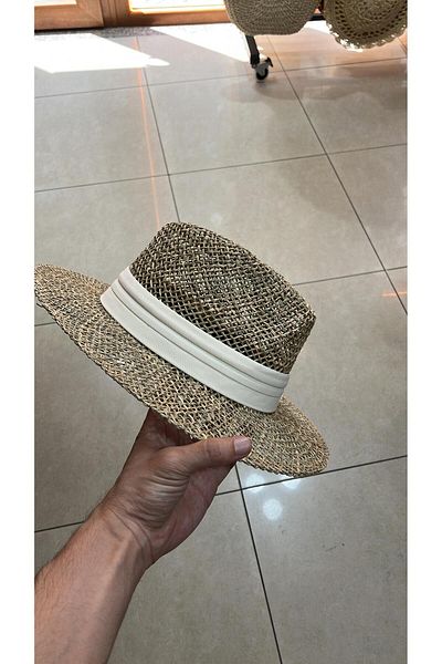 Külah Women's Natural Moss Straw Panama Hat