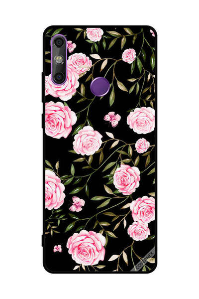 Covernex غطاء حماية لهاتف هواوي إنجوي 20E، ورود وردية في باقات من الأوراق الص...