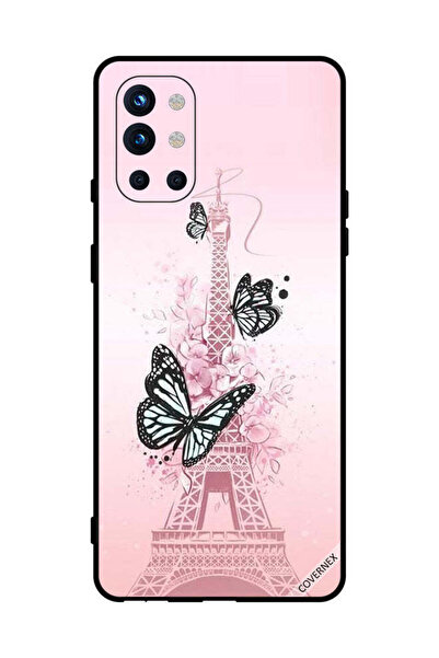 Covernex غطاء حماية لهاتف OnePlus 9R برسومات فراشات سوداء على برج Effiel