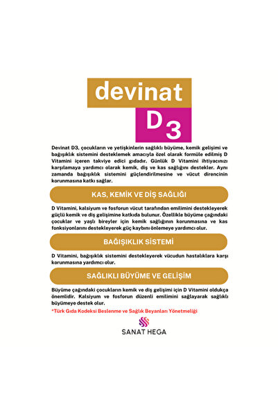 Sanat Hega Devinat D3 400 iu Damla 20 ml