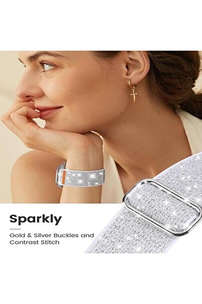 Alstrap Apple watch 10 42mm seri 4-5-6-7-8-9 Uyumlu 38-40-41mm Kumaş Elastik Kordon Kayış