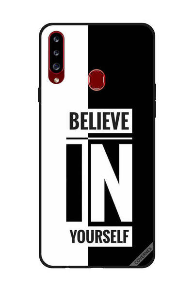 Covernex غطاء حماية لهاتف سامسونج جالكسي A20s - ثق بنفسك - أسود وأبيض