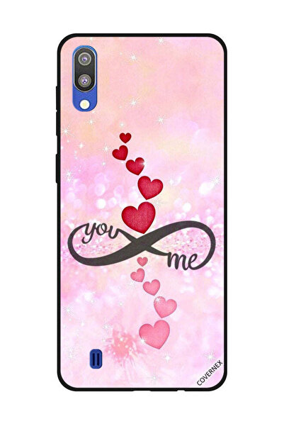 Covernex غطاء حماية لهاتف سامسونج جالاكسي M10 - قلوب حمراء ووردية - يو إنفيني...