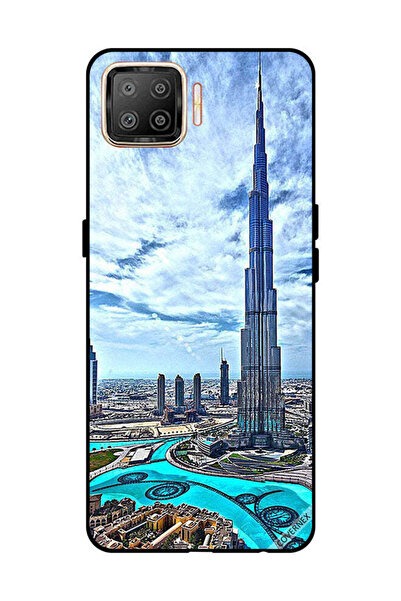 Covernex غطاء حماية لهاتف OPPO F17 - برج خليفة - غيوم مؤثرة