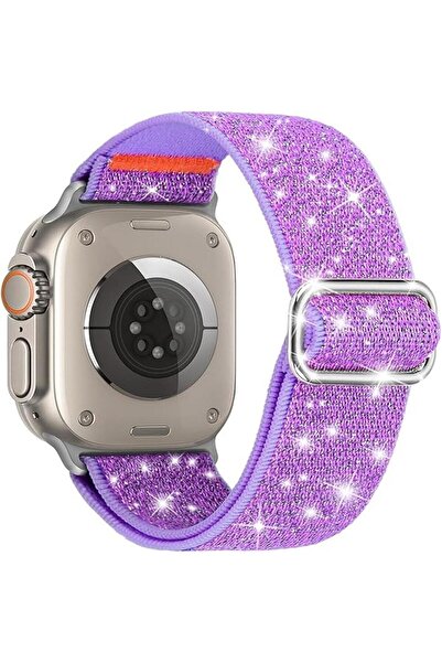 Alstrap Apple watch 10 42mm seri 4-5-6-7-8-9 Uyumlu 38-40-41mm Kumaş Elastik Kordon Kayış