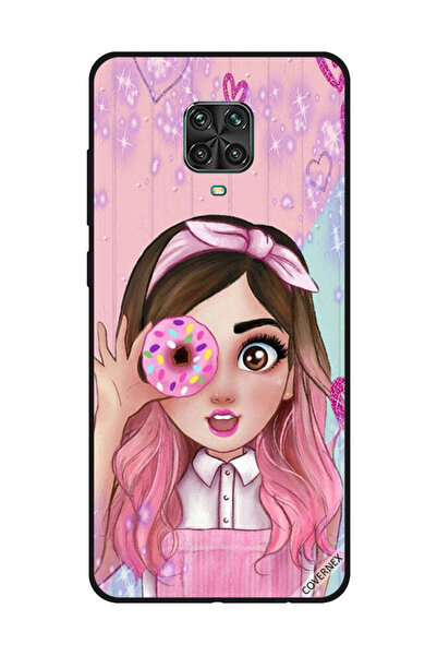 Covernex غطاء حماية لهاتف شاومي ريدمي نوت 9S/9 برو - فتاة صغيرة لطيفة تحمل دونات
