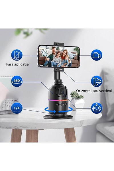 PYKA HOME SHOP Gimbal Stabilizer, for phone, 360° rotation, face tracking, Landscape/Portrait Mode