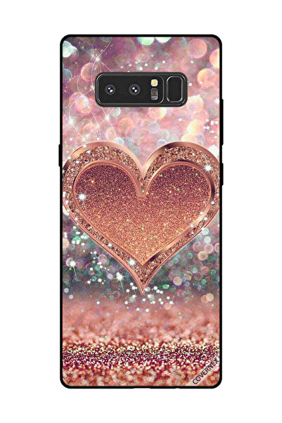 Covernex غطاء حماية لهاتف سامسونج جالاكسي نوت 8 - قلب ذهبي لامع