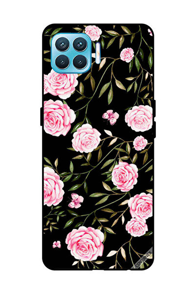 Covernex غطاء حماية لهاتف OPPO F17 Pro بنقشة ورود وردية في باقات من الأوراق ا...